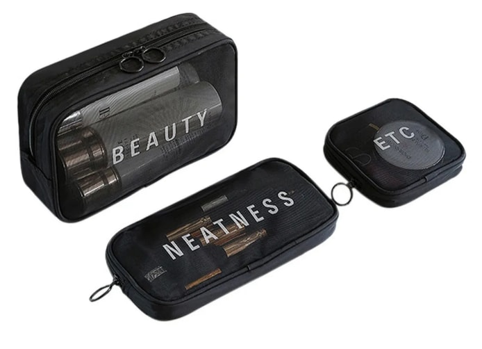 Cosmetiquera Xtellar Negra 3 Piezas $545