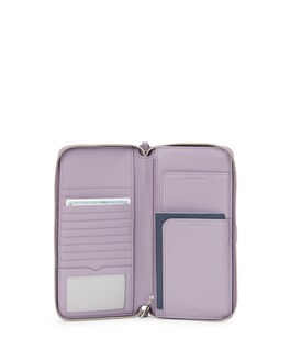 Foto 2 | Cartera De Viaje Tumi Lavender Leather Con Correa Para Mujer - Venta Internacional.