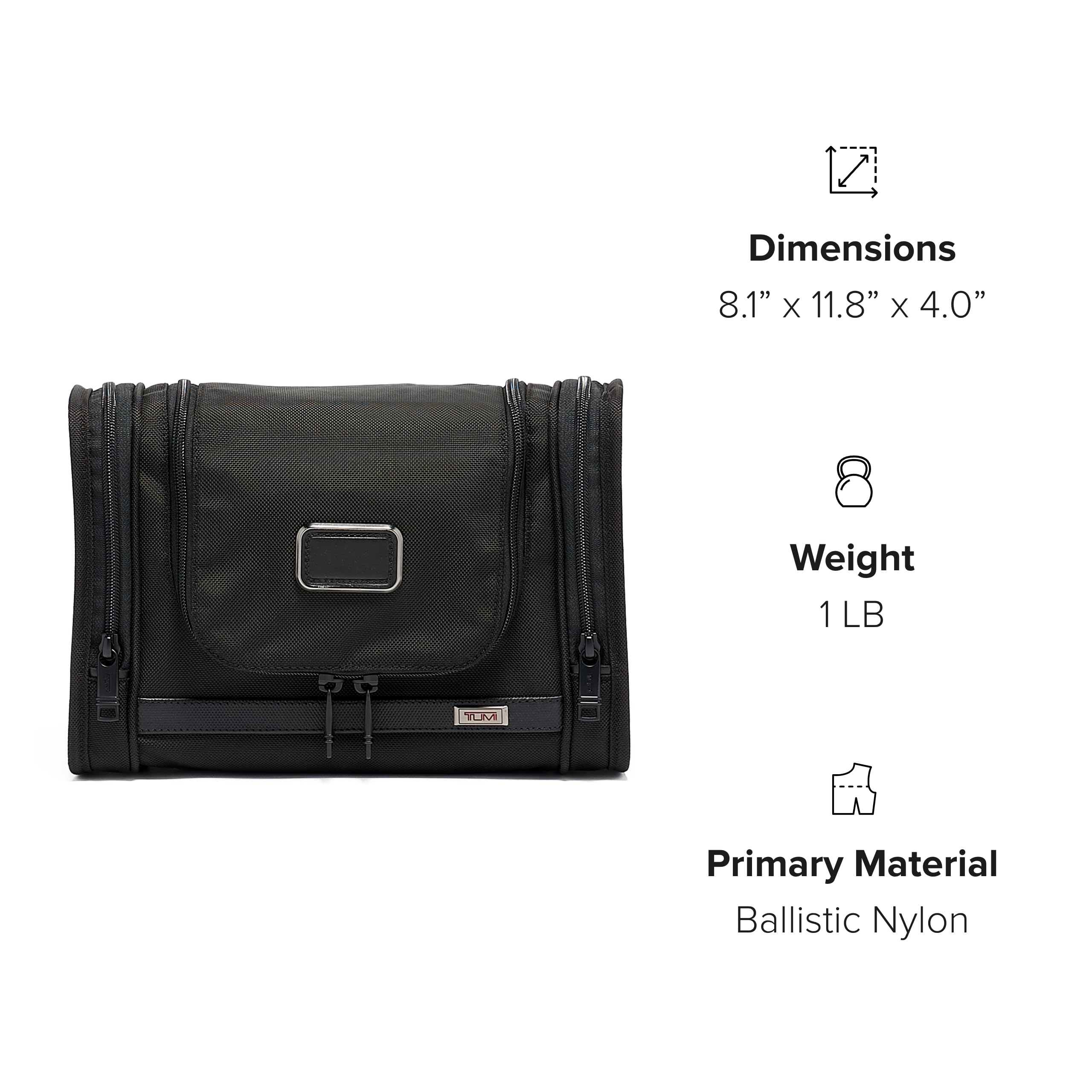 Foto 7 | Kit De Viaje Tumi Alpha, Kit De Viaje Colgante, Artículos De Tocador, Color Negro - Venta Internacional.