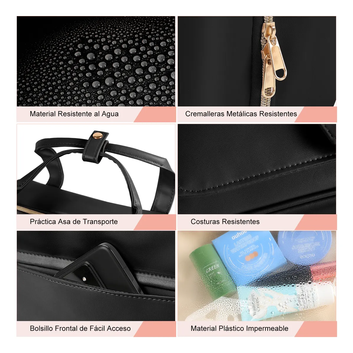 Foto 4 pulgar | Neceser Cosmetiquera, Caja De Viaje Mujer 4 En 1 Eo Safe Imports Esi-18965 Negro