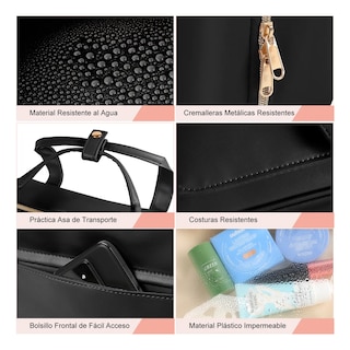 Foto 3 | Neceser Cosmetiquera, Caja De Viaje Mujer 4 En 1 Eo Safe Imports Esi-18965 Negro
