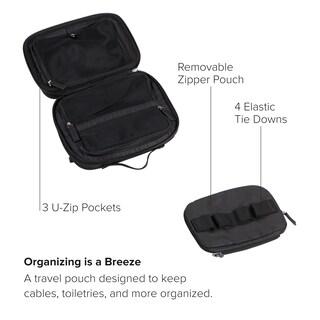 Foto 3 | Funda Organizadora De Viaje Tumi Para Accesorios, Bolsa Grande De Nailon, Negra - Venta Internacional.