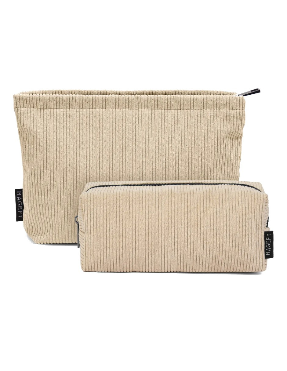 Foto 3 pulgar | Cosmetiquera beige 2pcs + Gratis Termo GÜISH de regalo