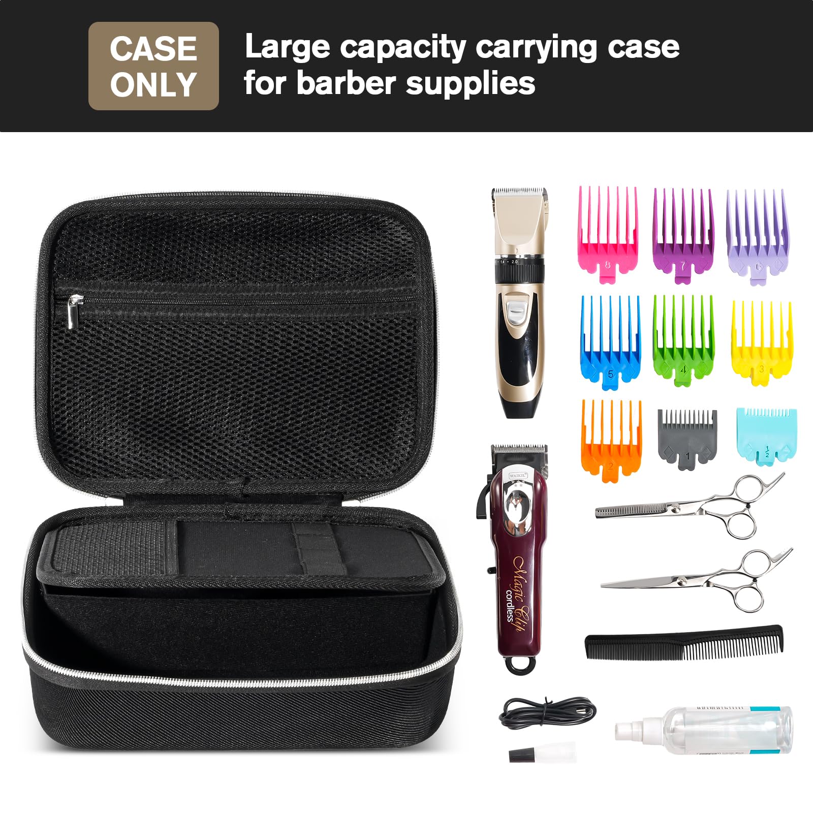 Foto 3 pulgar | Organizador De Almacenamiento Rígido Procase Para Cortapelos, Negro - Venta Internacional.
