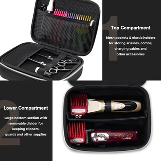 Foto 3 | Organizador De Almacenamiento Rígido Procase Para Cortapelos, Negro - Venta Internacional.