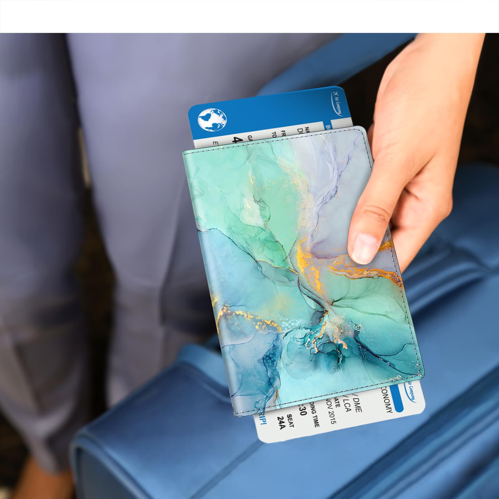 Foto 5 pulgar | Funda Para Pasaporte Fintie Slim, Cartera De Viaje Con Bloqueo Rfid - Venta Internacional.