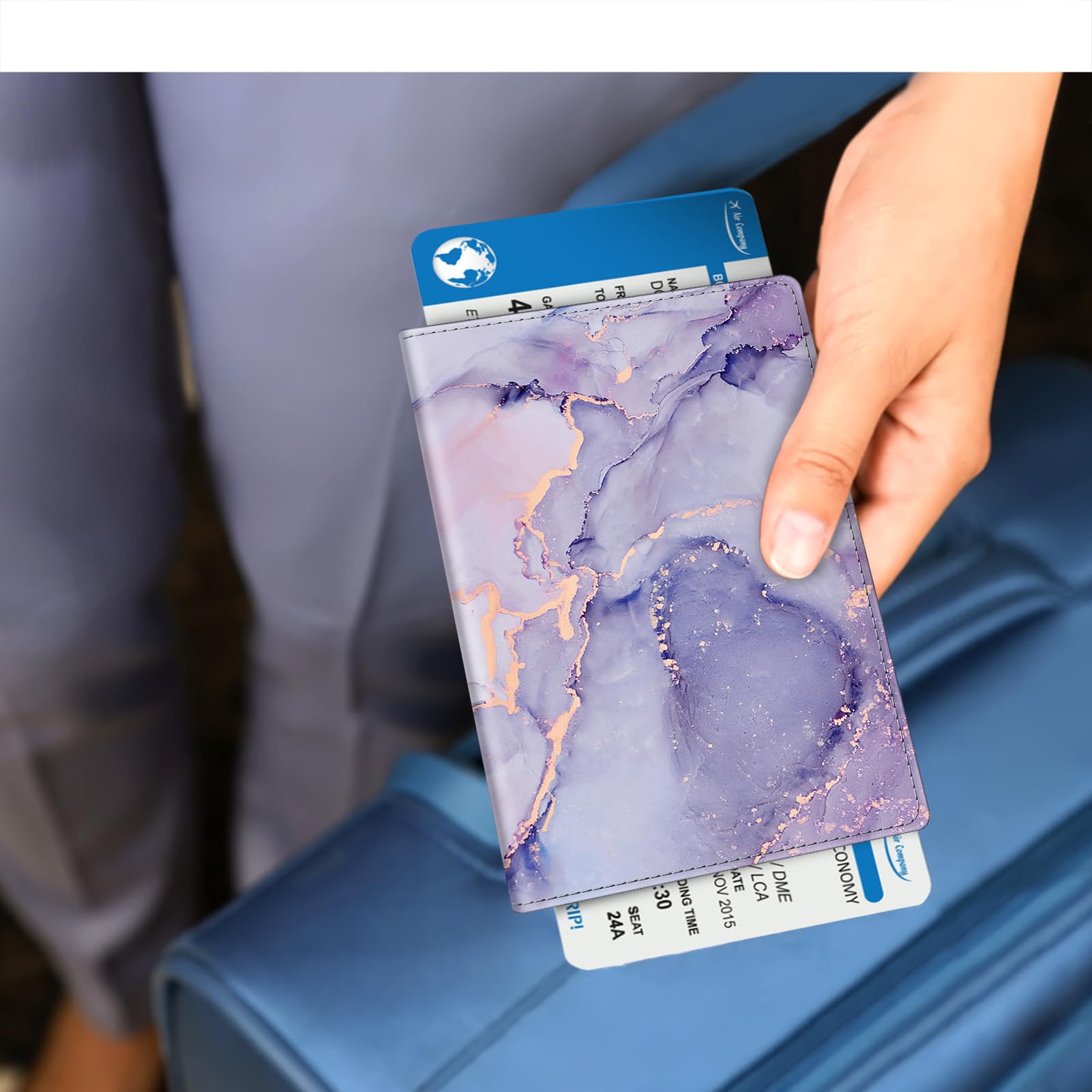 Foto 6 pulgar | Funda Para Pasaporte Fintie Slim, Cartera De Viaje Con Bloqueo Rfid - Venta Internacional.