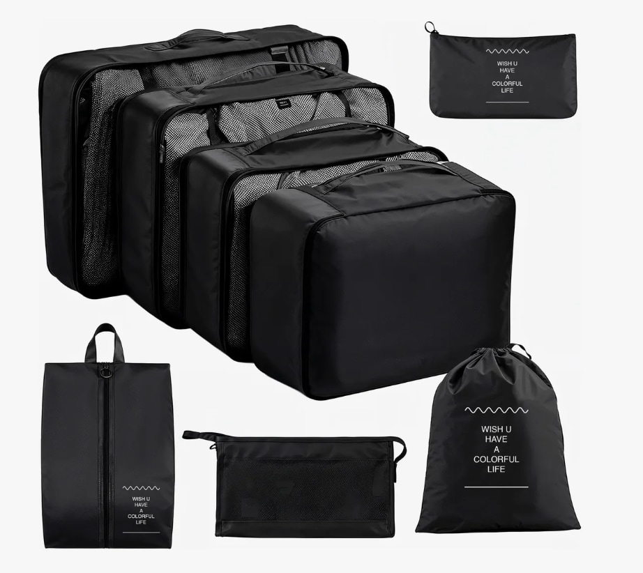 Organizadores De Maletas Para Viaje Impermeable Set 8 Piezas $527