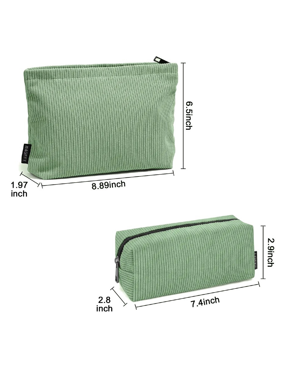 Foto 5 pulgar | 2pcs Cosmetiquera Verde + Gratis Termo Güish De Regalo