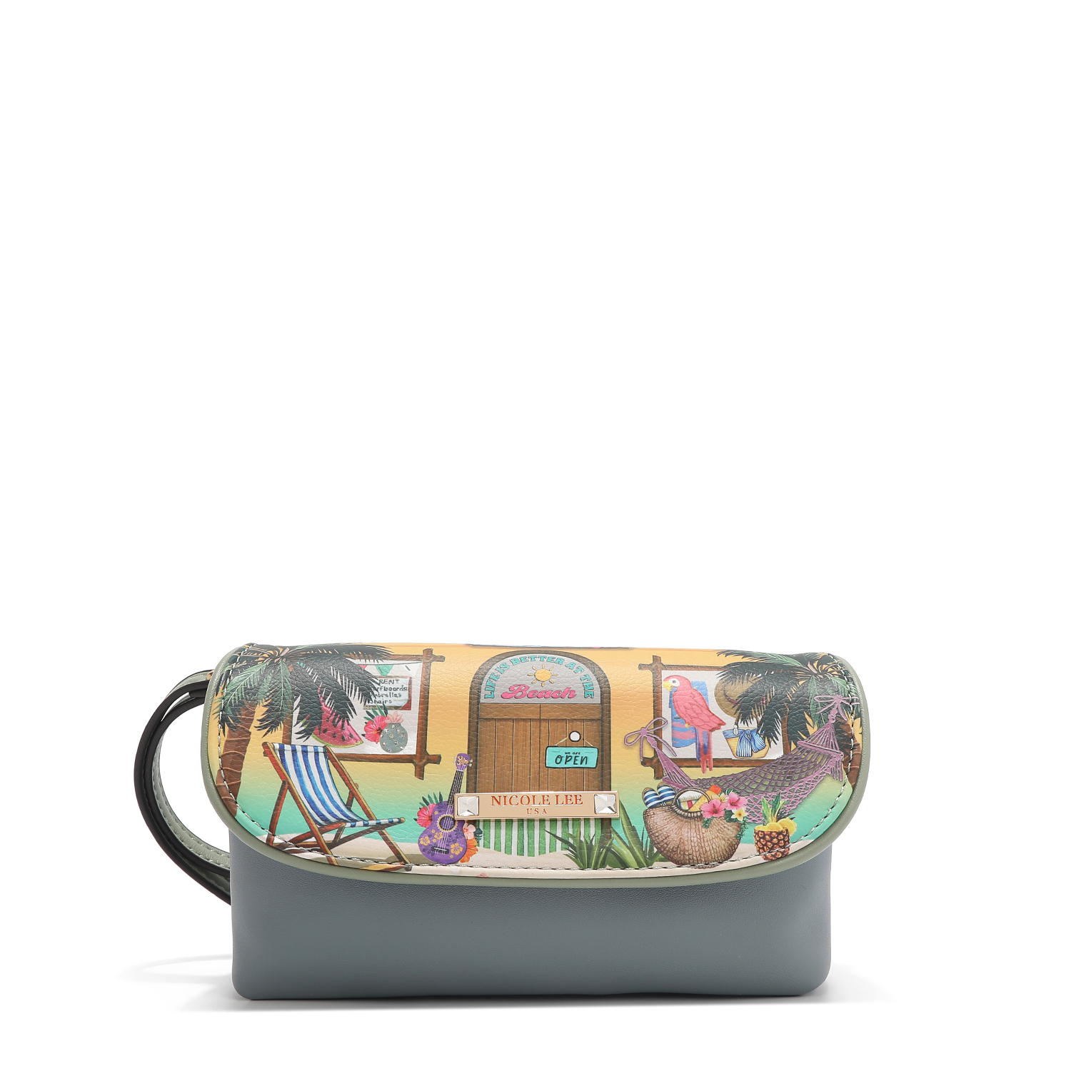 Cosmetiquera Con Solapa De Nicole Print Sun & Sand