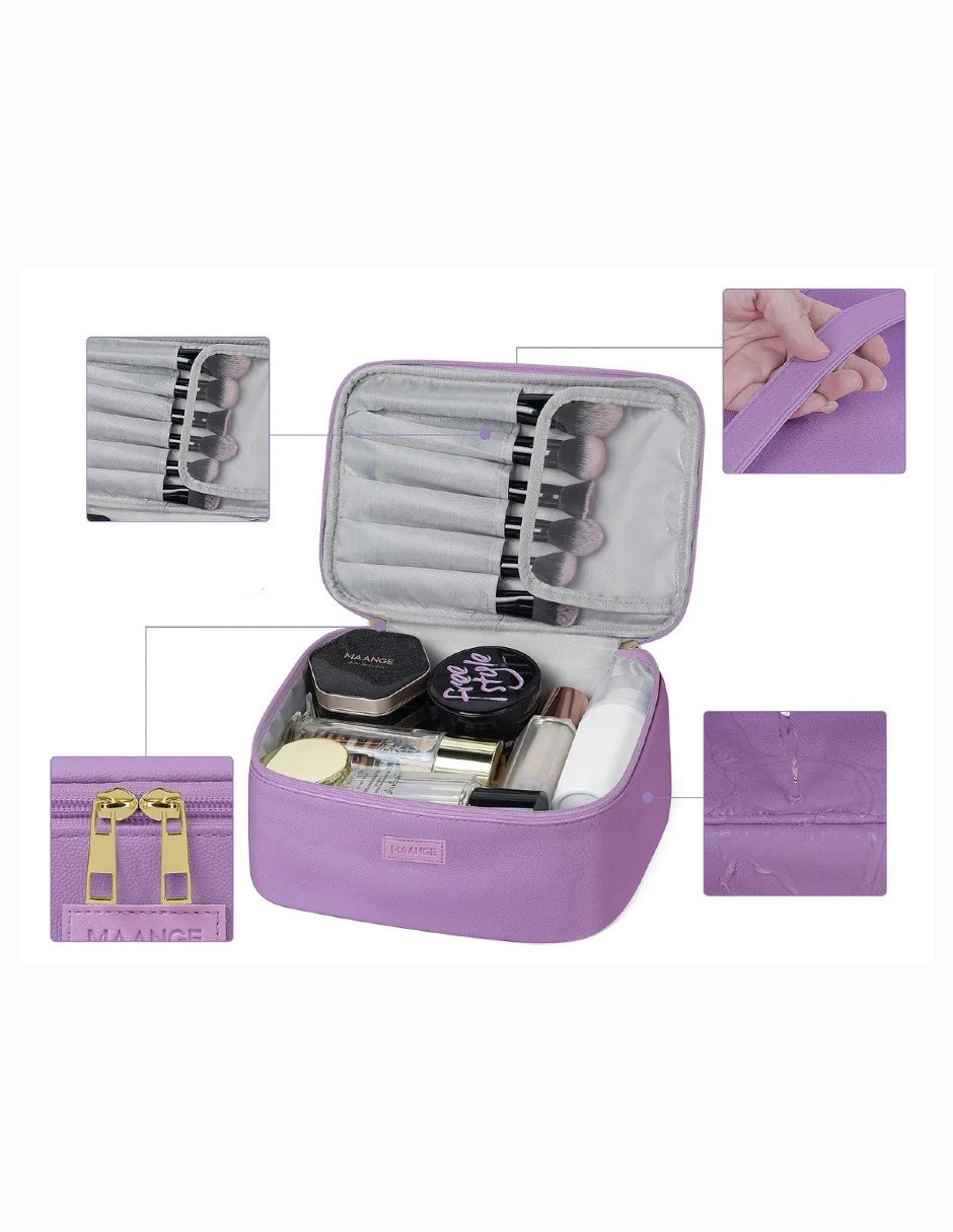Foto 3 | 3pcs Cosmetiquera Bolsa Viaje Violeta