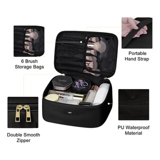 Foto 5 | 3pcs Cosmetiquera Lab.g Neceser Estuches De Maquillaje Bolsa Negro