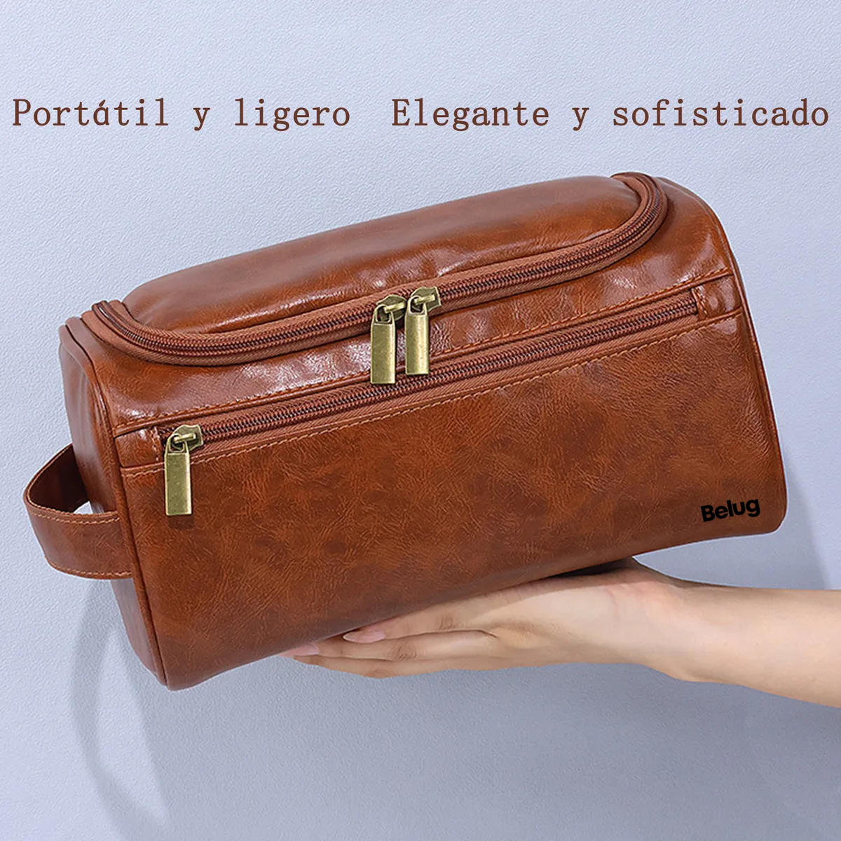 Foto 3 | Neceser Cosmetiquera Belug Viaje Organizadora Portátil Marron Claro