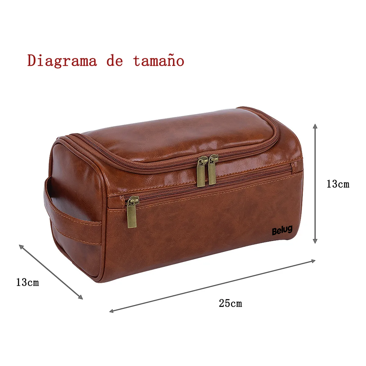 Foto 5 | Neceser Cosmetiquera Belug Viaje Organizadora Portátil Marron Claro
