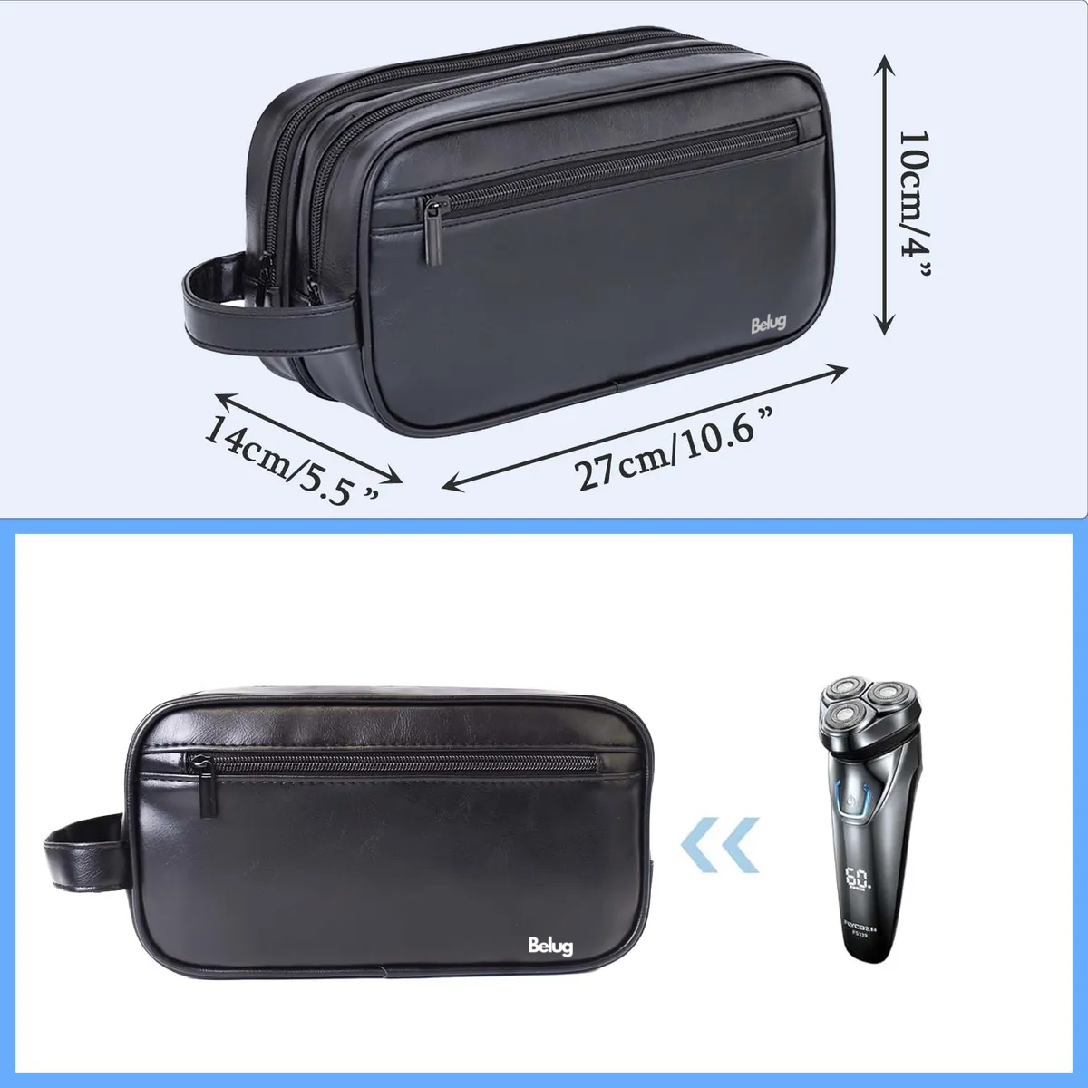 Foto 3 pulgar | Neceser Belug Bolsa Sobaquera Para Hombre Organizador De Viaje Negro
