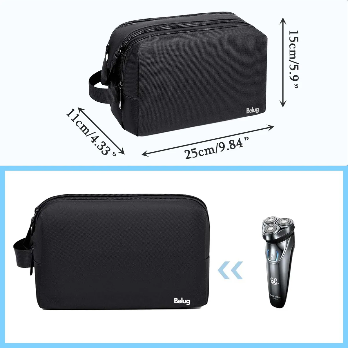 Foto 3 pulgar | Neceser Belug Bolsa Sobaquera Para Hombre Organizador De Viaje Negro