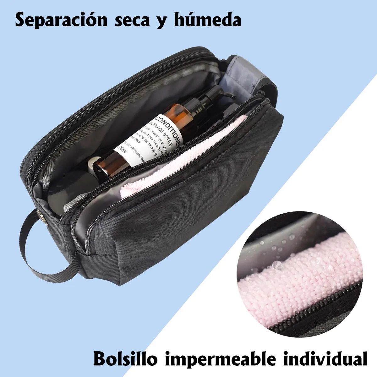 Foto 5 pulgar | Neceser Belug Bolsa Sobaquera Para Hombre Organizador De Viaje Negro