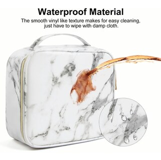 Foto 3 | Bolsa Lab.g Maquillaje Cosmetiquera Organizadora Blanco Marmol
