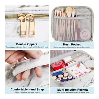 Foto 5 | Bolsa Lab.g Maquillaje Cosmetiquera Organizadora Blanco Marmol