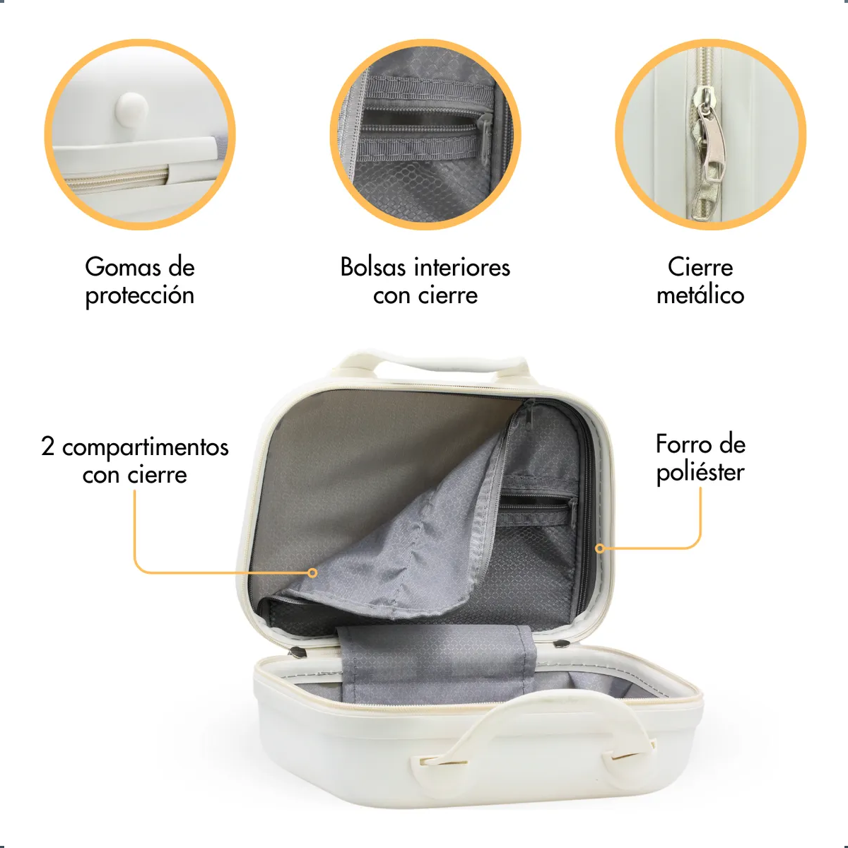 Foto 5 pulgar | Cosmetiquera Belug Maletín Neceser Chico Belleza Profesional Blanco