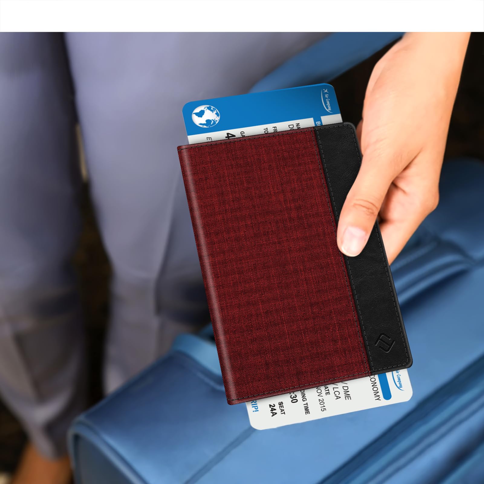 Foto 6 pulgar | Cartera De Viaje Fintie Con Bloqueo Rfid Con Soporte Para Pasaporte - Venta Internacional.