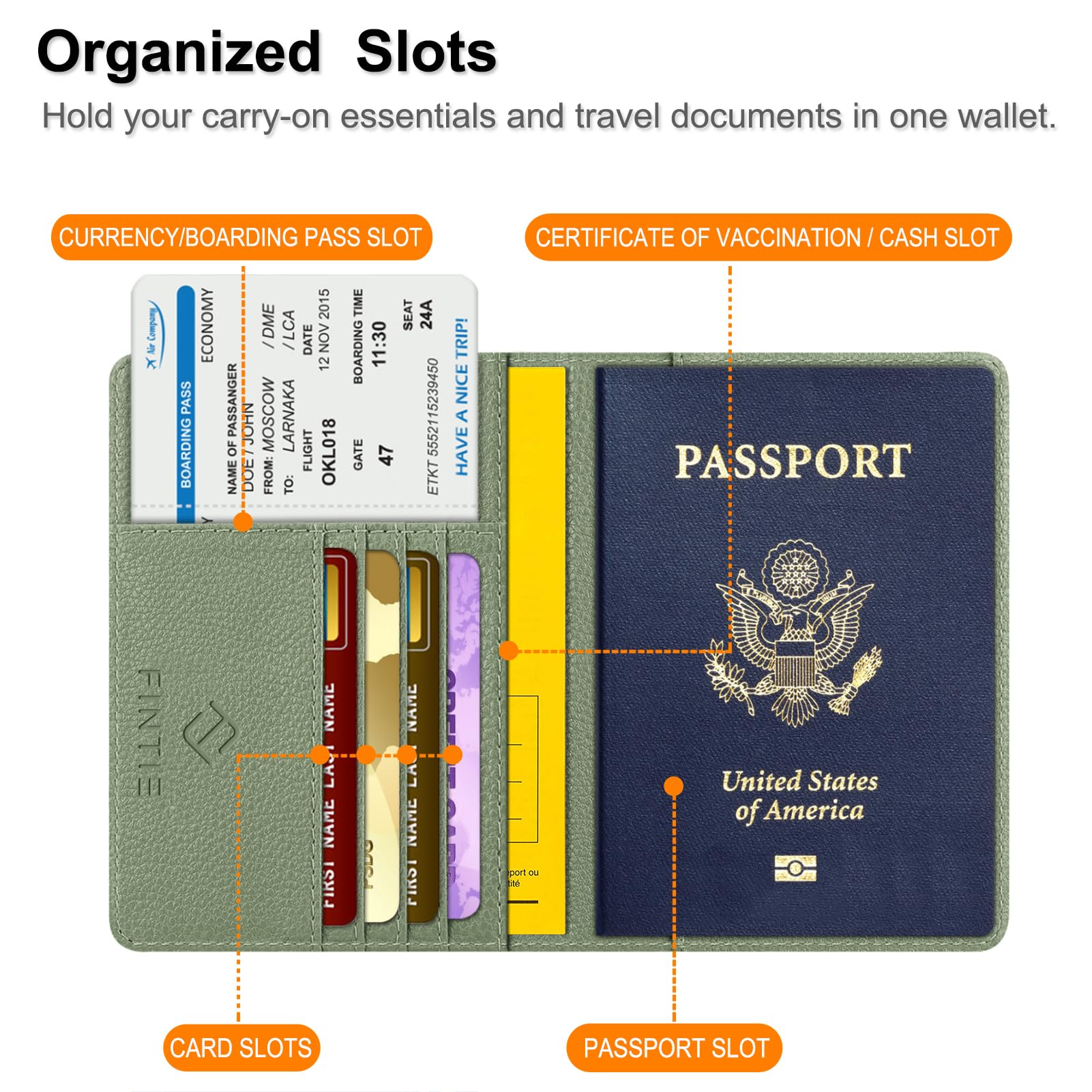Foto 4 pulgar | Cartera De Viaje Fintie Con Bloqueo Rfid Con Soporte Para Pasaporte - Venta Internacional.