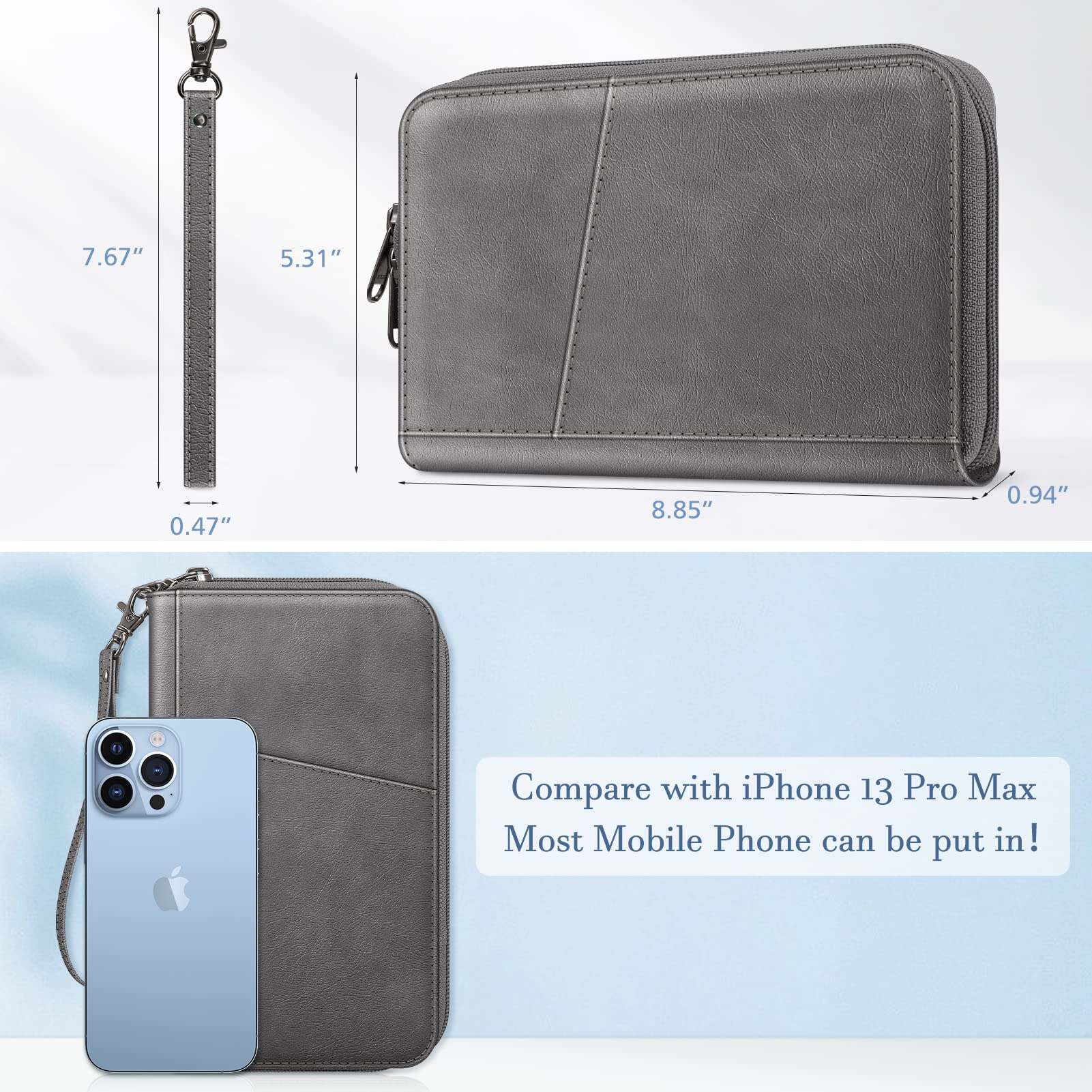Foto 8 pulgar | Funda Para Pasaporte, Cartera Fintie Family, De Nailon, Con Bloqueo Rfid - Venta Internacional.
