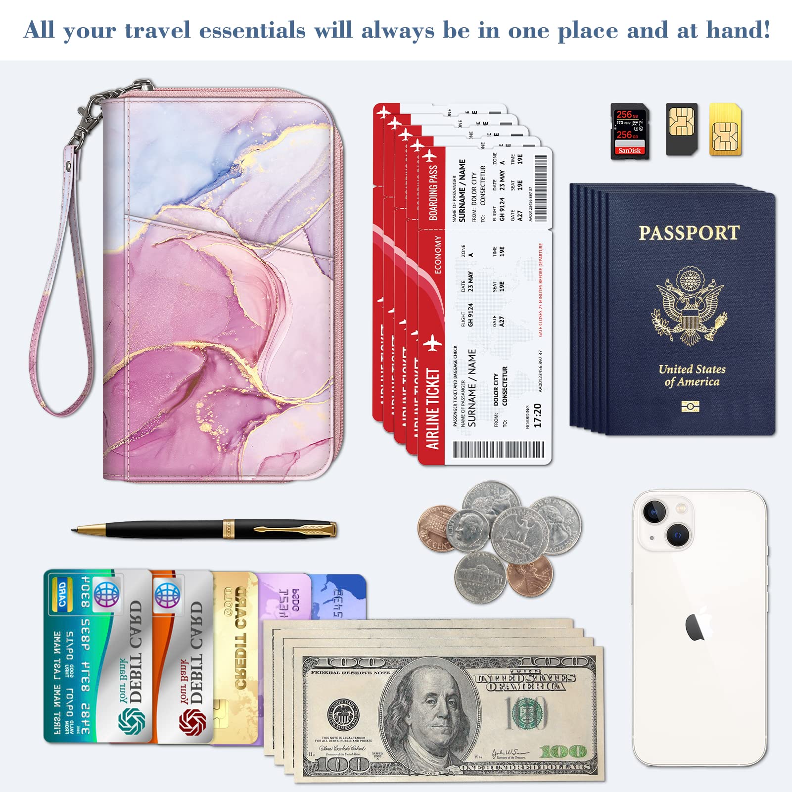 Foto 4 pulgar | Funda Para Pasaporte Fintie Family, Piel Vegana Con Bloqueo Rfid - Venta Internacional.