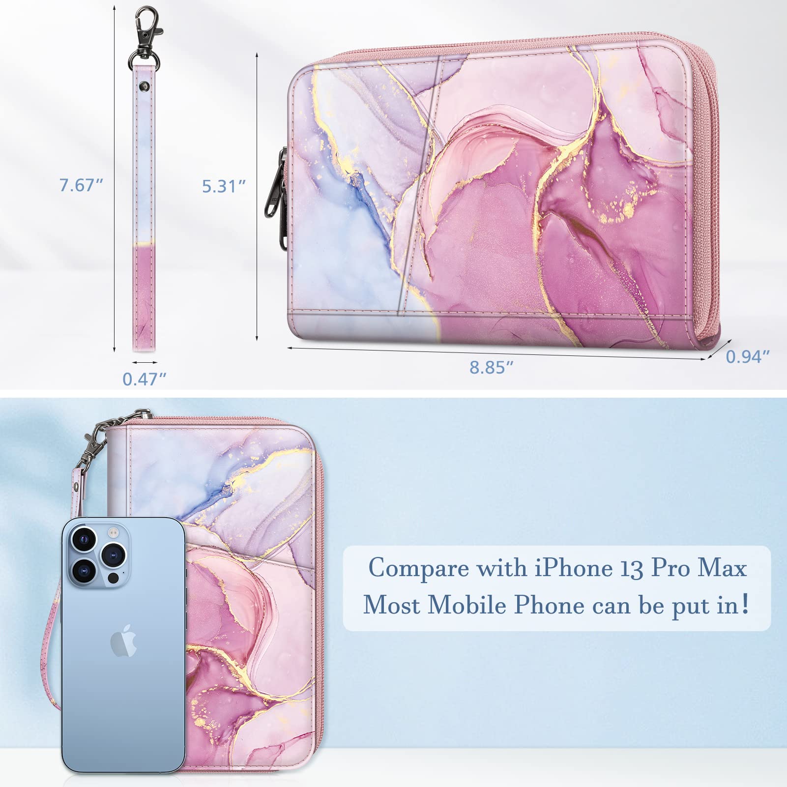 Foto 5 pulgar | Funda Para Pasaporte Fintie Family, Piel Vegana Con Bloqueo Rfid - Venta Internacional.