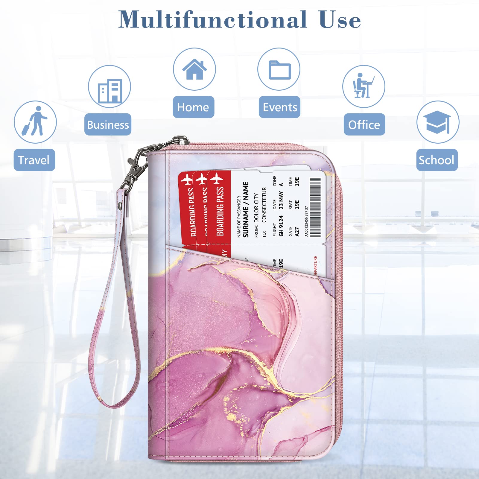 Foto 7 pulgar | Funda Para Pasaporte Fintie Family, Piel Vegana Con Bloqueo Rfid - Venta Internacional.