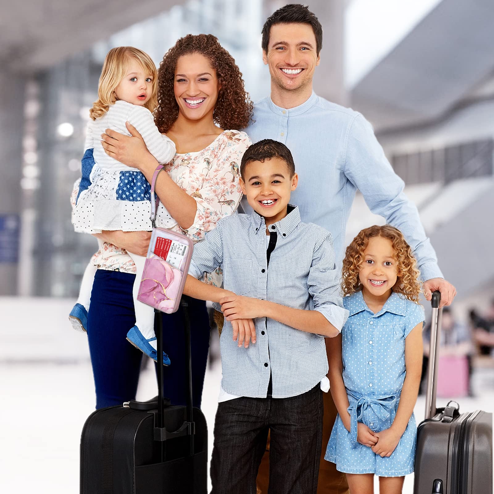 Foto 8 pulgar | Funda Para Pasaporte Fintie Family, Piel Vegana Con Bloqueo Rfid - Venta Internacional.
