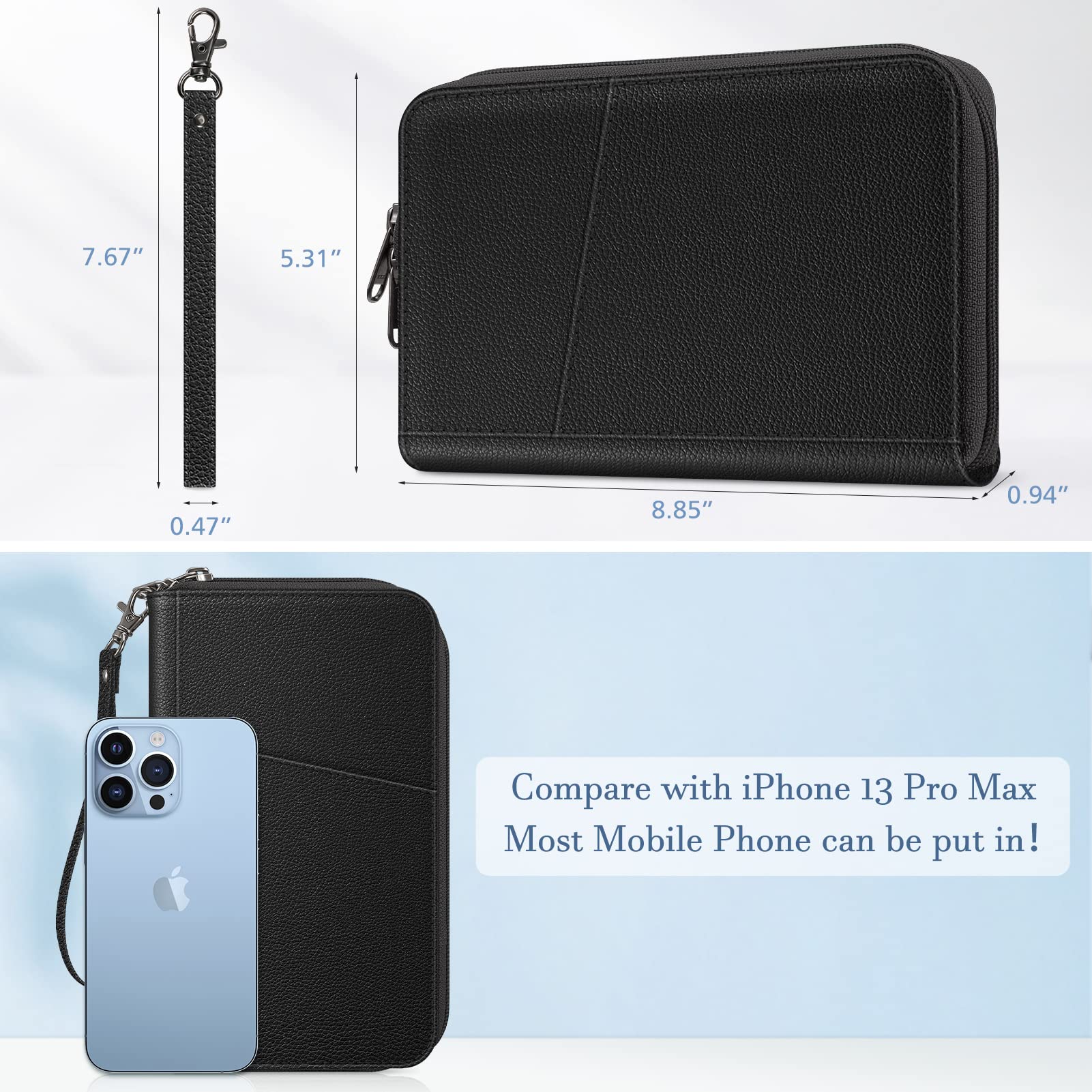 Foto 5 pulgar | Funda Para Pasaporte, Cartera Fintie Family, De Nailon, Con Bloqueo Rfid - Venta Internacional.