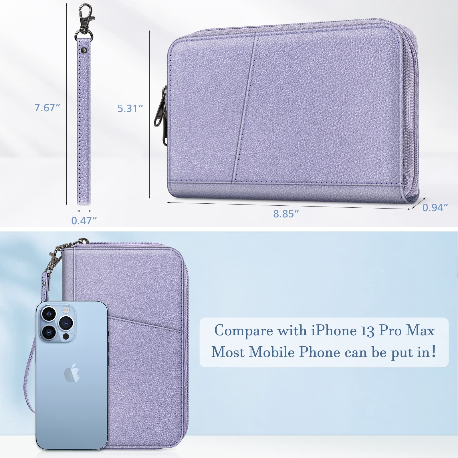 Foto 5 pulgar | Funda Para Pasaporte, Cartera Fintie Family, De Nailon, Con Bloqueo Rfid - Venta Internacional.