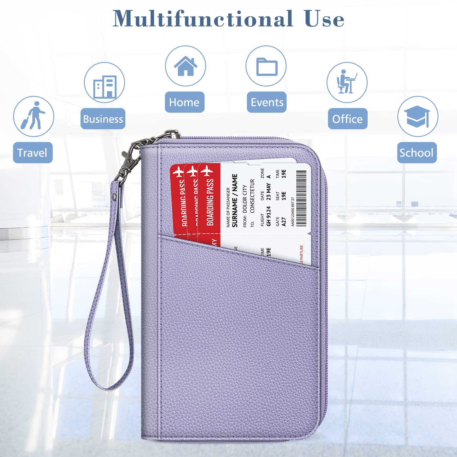 Foto 8 pulgar | Funda Para Pasaporte, Cartera Fintie Family, De Nailon, Con Bloqueo Rfid - Venta Internacional.