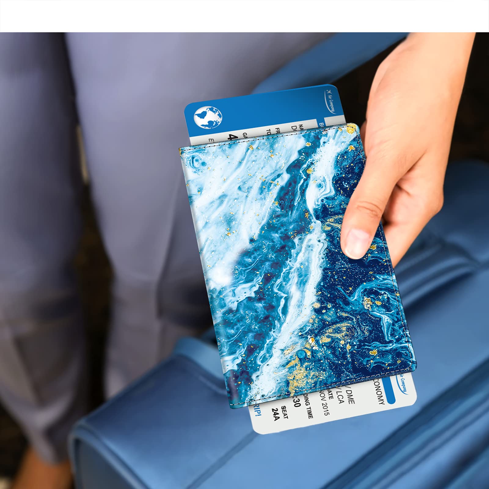 Foto 8 pulgar | Cartera De Viaje Fintie Con Bloqueo Rfid Con Soporte Para Pasaporte - Venta Internacional.
