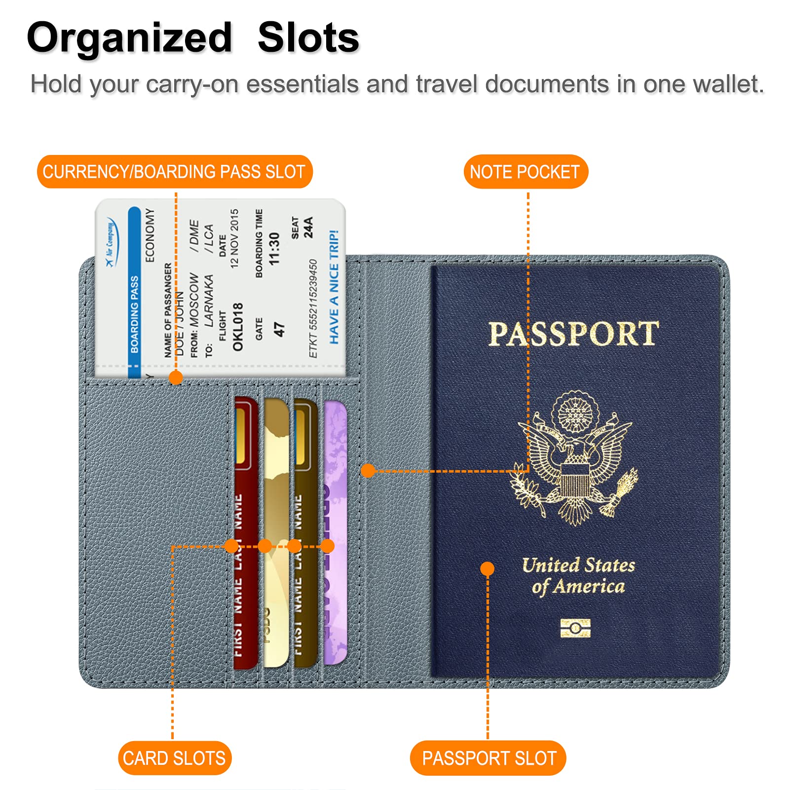 Foto 3 pulgar | Cartera De Viaje Fintie Con Bloqueo Rfid Con Soporte Para Pasaporte - Venta Internacional.