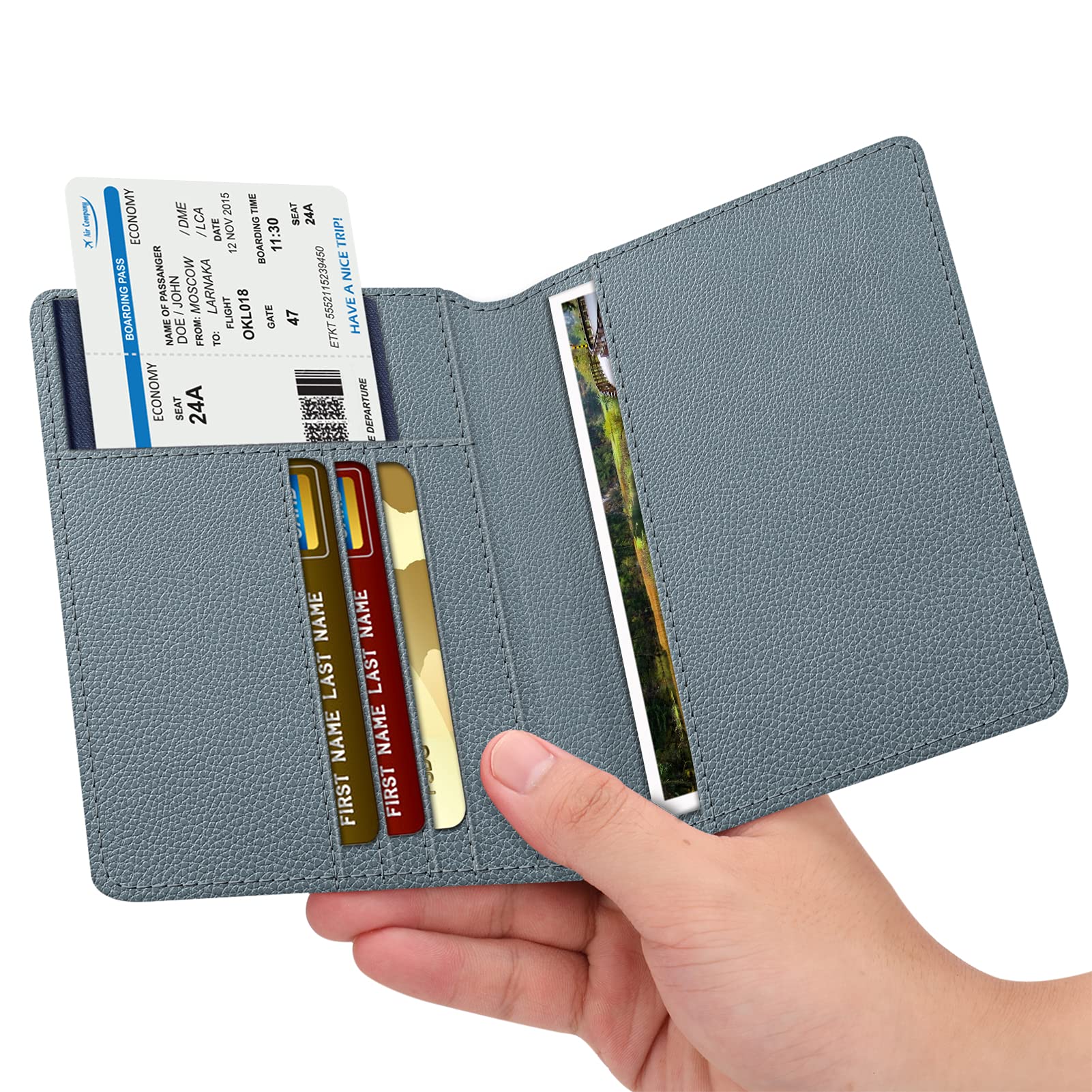 Foto 4 pulgar | Cartera De Viaje Fintie Con Bloqueo Rfid Con Soporte Para Pasaporte - Venta Internacional.