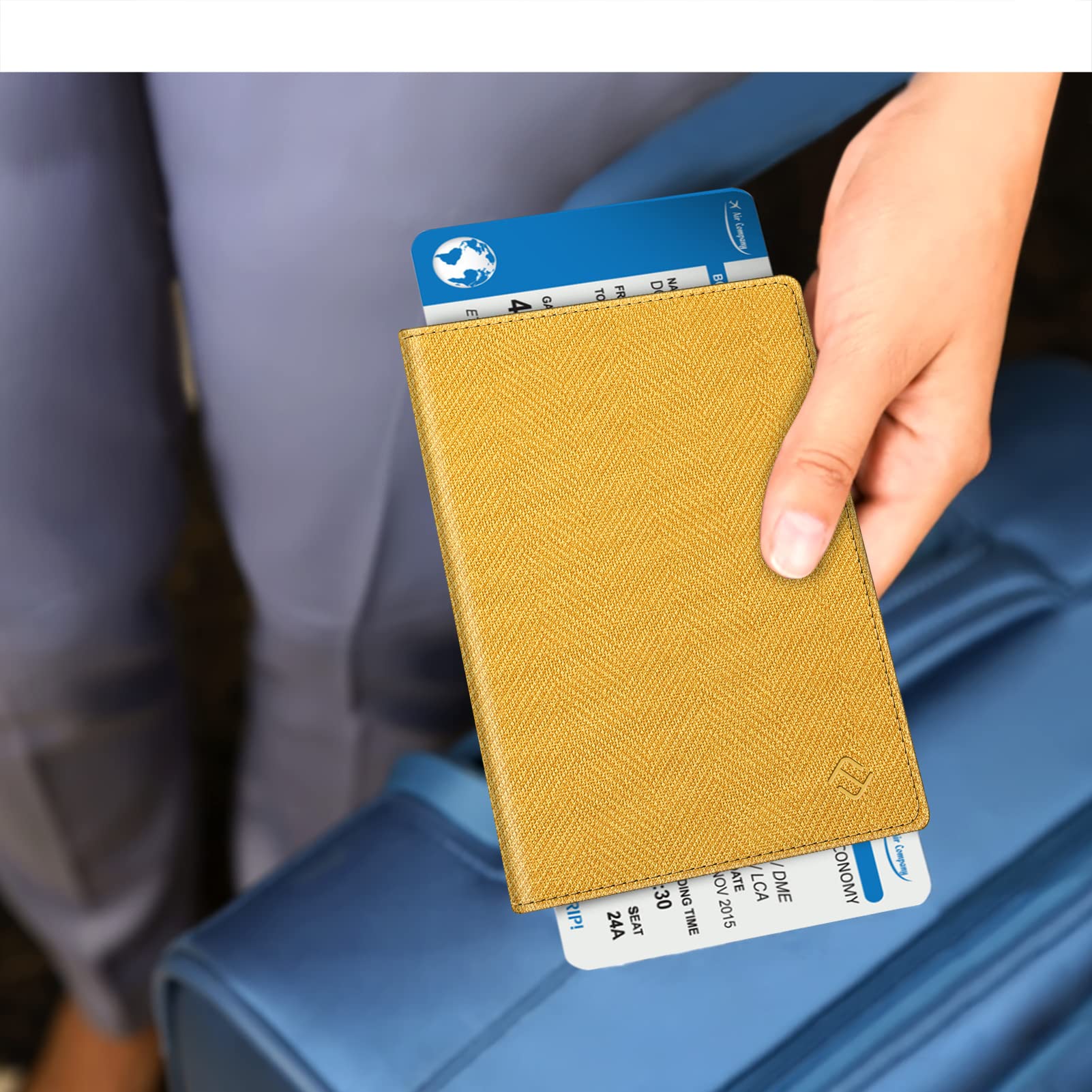 Foto 6 pulgar | Cartera De Viaje Fintie Con Bloqueo Rfid Con Soporte Para Pasaporte - Venta Internacional.