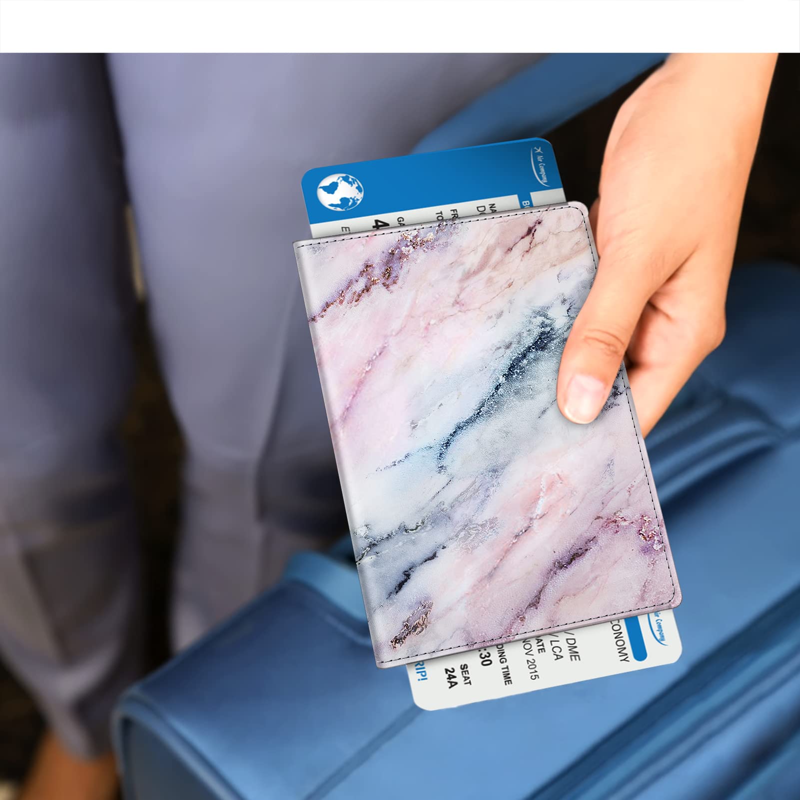 Foto 5 | Cartera De Viaje Fintie Con Bloqueo Rfid Con Soporte Para Pasaporte - Venta Internacional.
