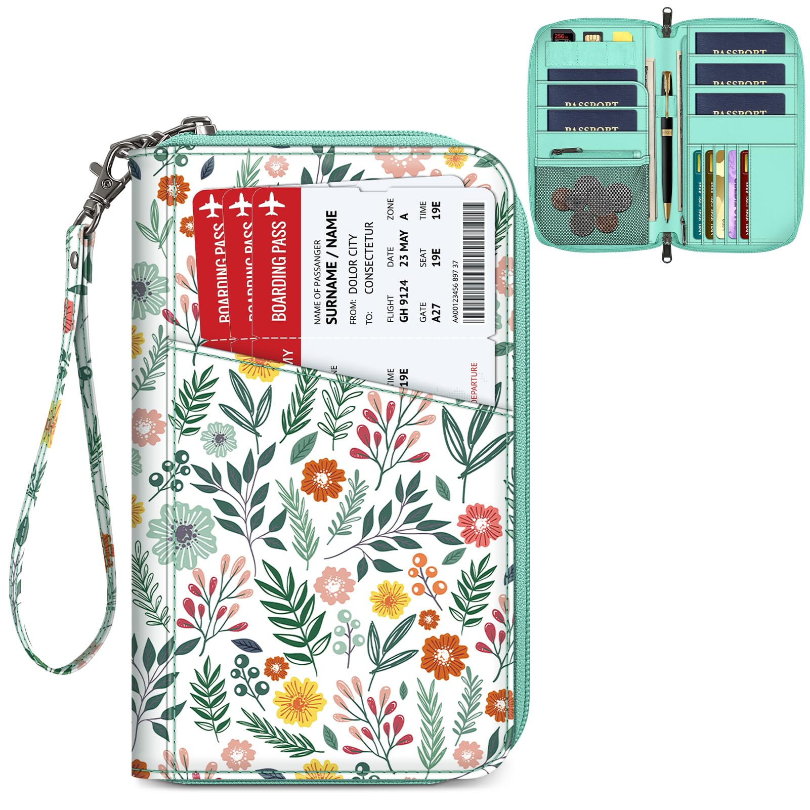 Foto 3 pulgar | Funda Para Pasaporte, Cartera Fintie Family, De Nailon, Con Bloqueo Rfid - Venta Internacional.