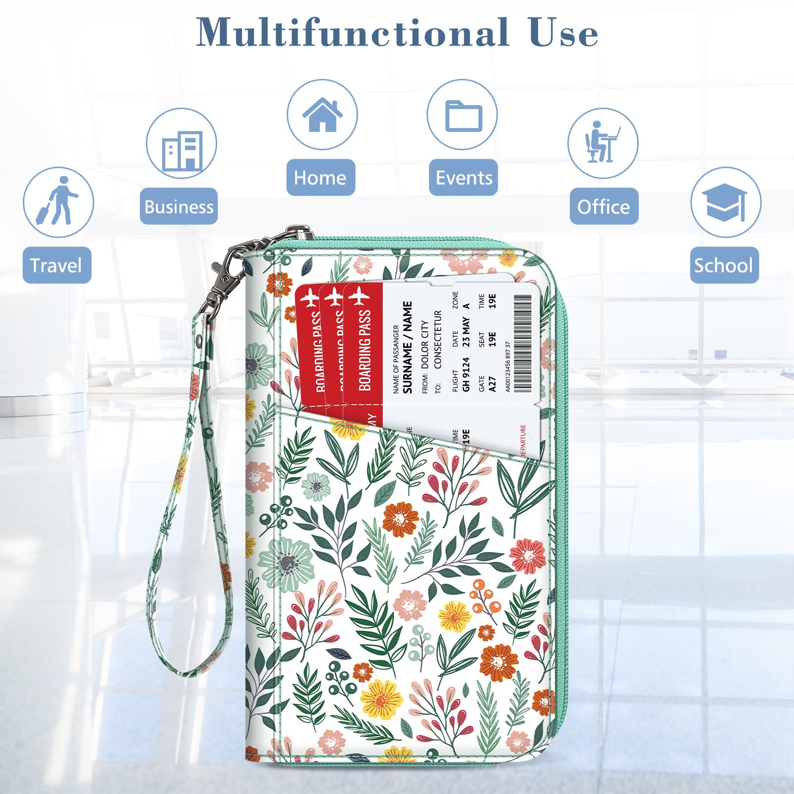 Foto 7 pulgar | Funda Para Pasaporte, Cartera Fintie Family, De Nailon, Con Bloqueo Rfid - Venta Internacional.