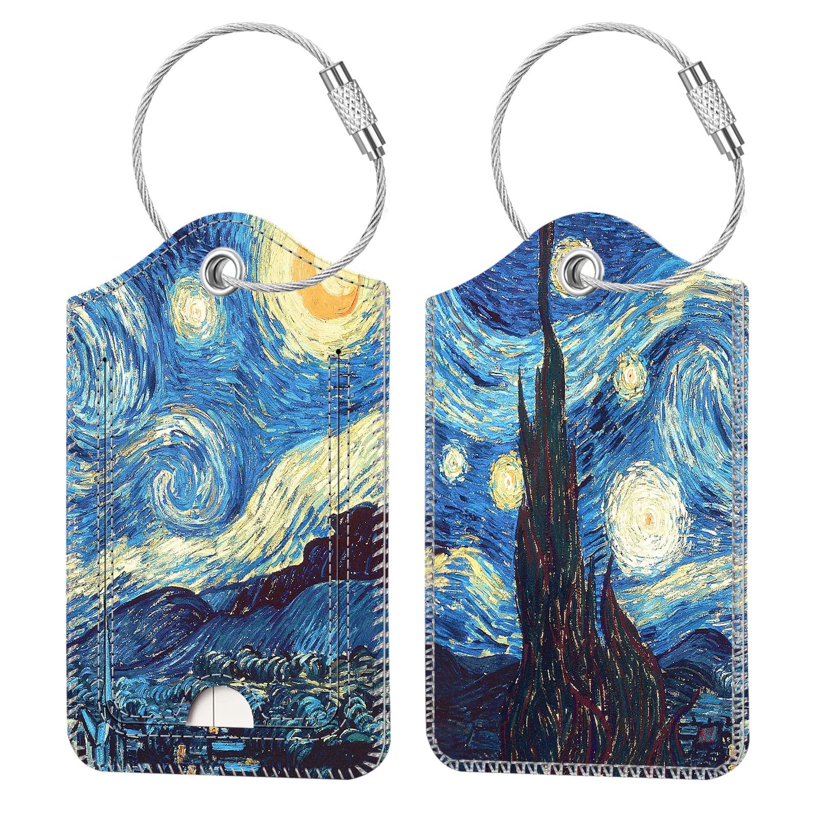 Foto 2 pulgar | Etiquetas De Equipaje Fintie Privacy Cover Id, 2 Unidades, Starry Night - Venta Internacional.