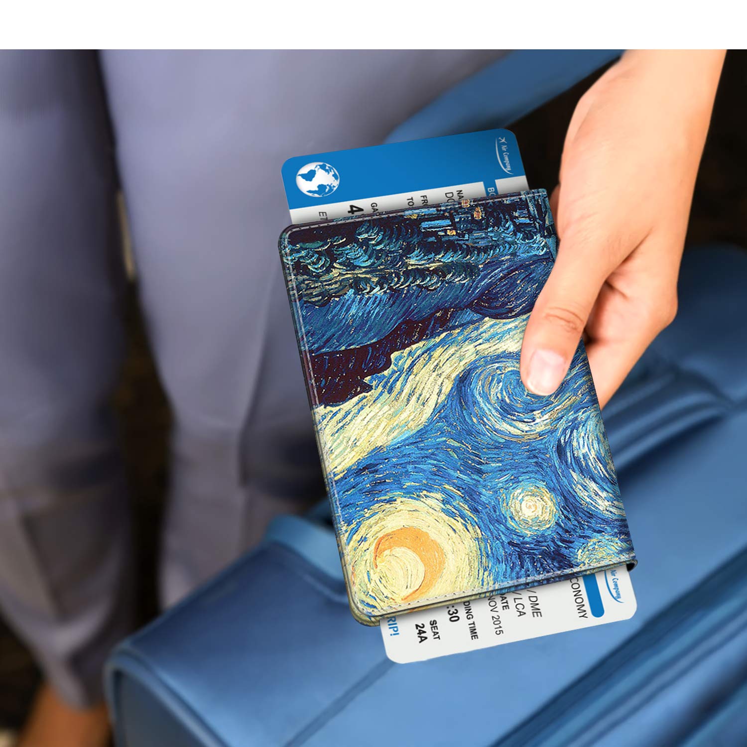 Foto 7 | Cartera De Viaje Fintie Con Bloqueo Rfid Con Soporte Para Pasaporte - Venta Internacional.
