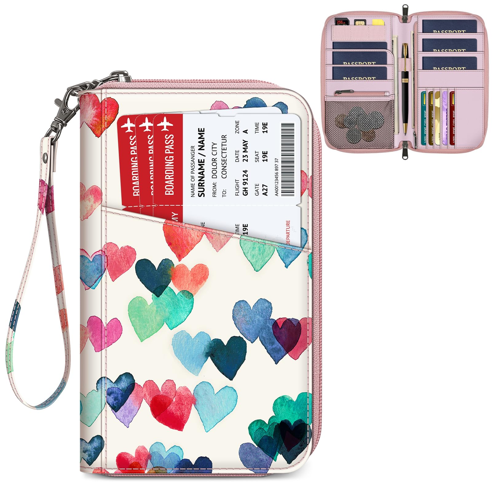 Foto 2 | Funda Para Pasaporte Fintie Family, Piel Vegana Con Bloqueo Rfid - Venta Internacional.