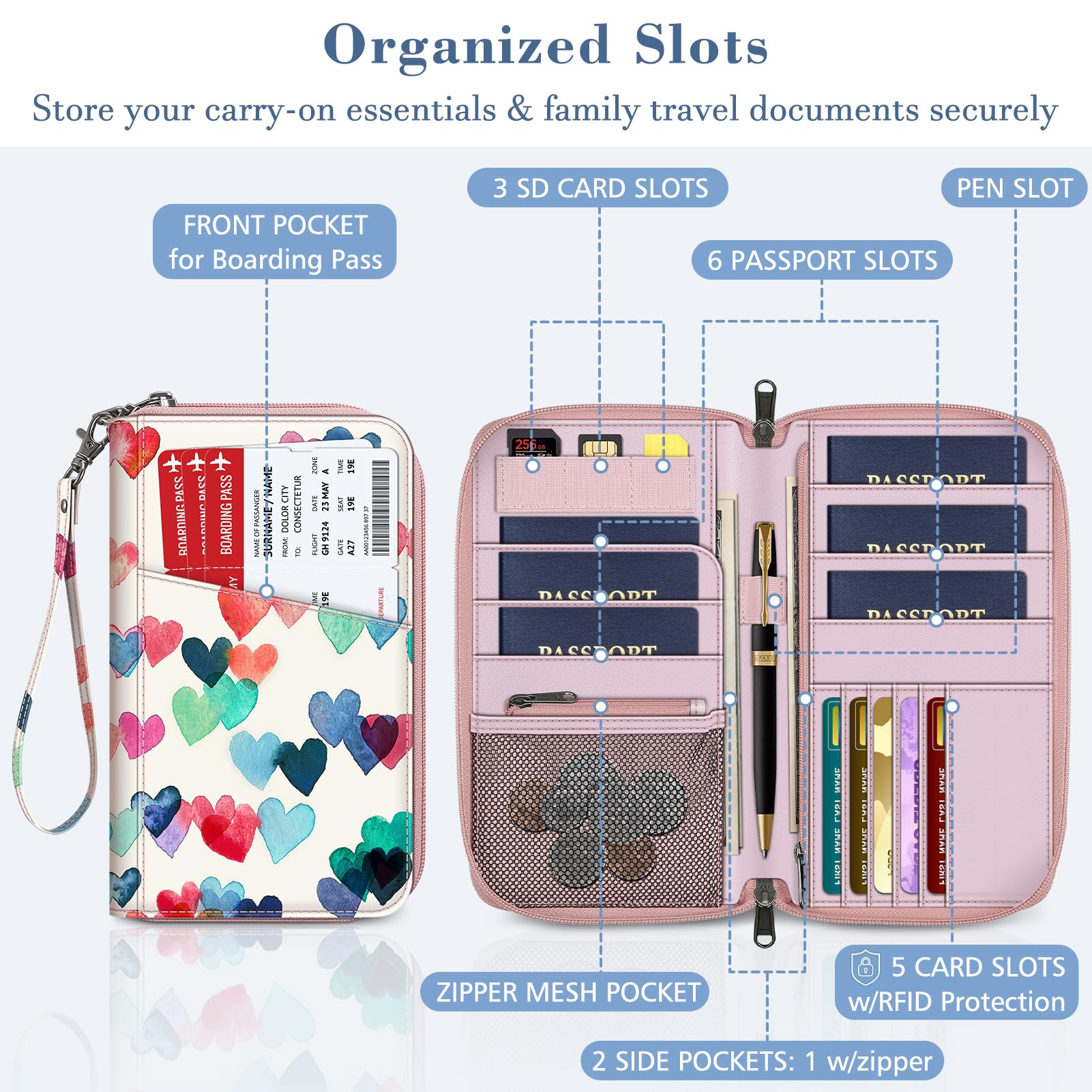 Foto 4 pulgar | Funda Para Pasaporte Fintie Family, Piel Vegana Con Bloqueo Rfid - Venta Internacional.