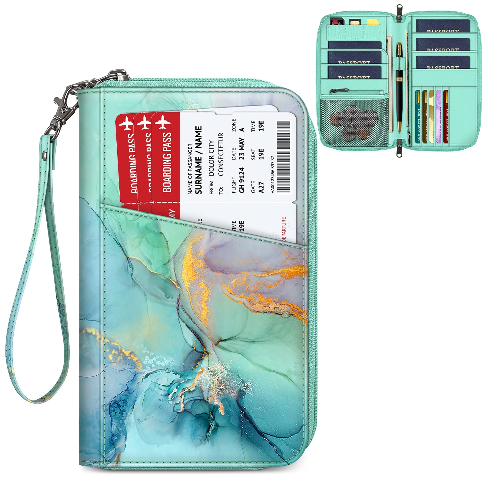 Foto 3 pulgar | Funda Para Pasaporte, Cartera Fintie Family, De Nailon, Con Bloqueo Rfid - Venta Internacional.