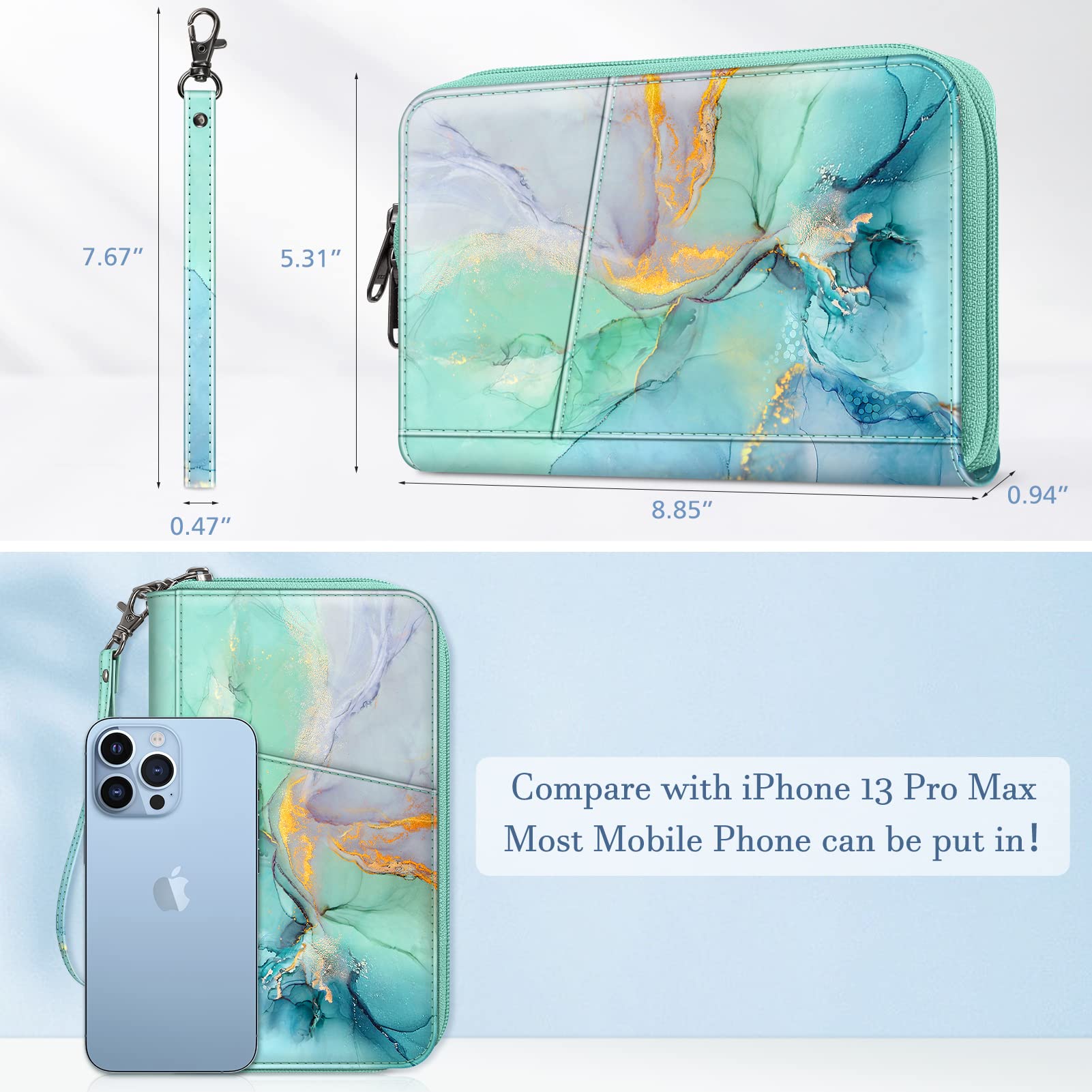 Foto 6 pulgar | Funda Para Pasaporte, Cartera Fintie Family, De Nailon, Con Bloqueo Rfid - Venta Internacional.