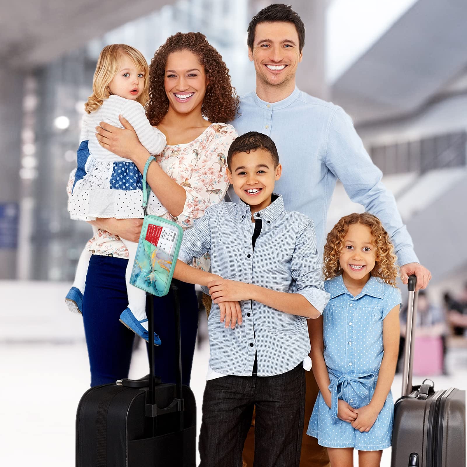 Foto 8 pulgar | Funda Para Pasaporte, Cartera Fintie Family, De Nailon, Con Bloqueo Rfid - Venta Internacional.