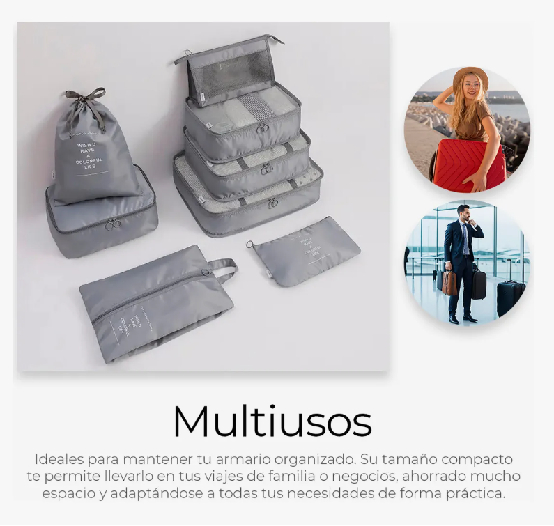 Foto 5 | Organizadores De Maletas Para Viaje Impermeable Set 8 Piezas