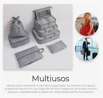 Foto 5 | Organizadores De Maletas Para Viaje Impermeable Set 8 Piezas